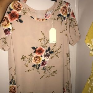 taupe floral top